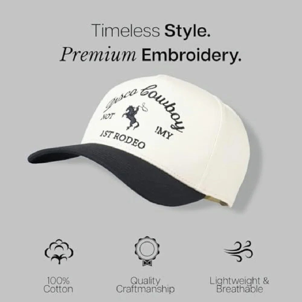 Vintage Trucker Snapback Hat - Adjustable 100% Cotton Embroidered